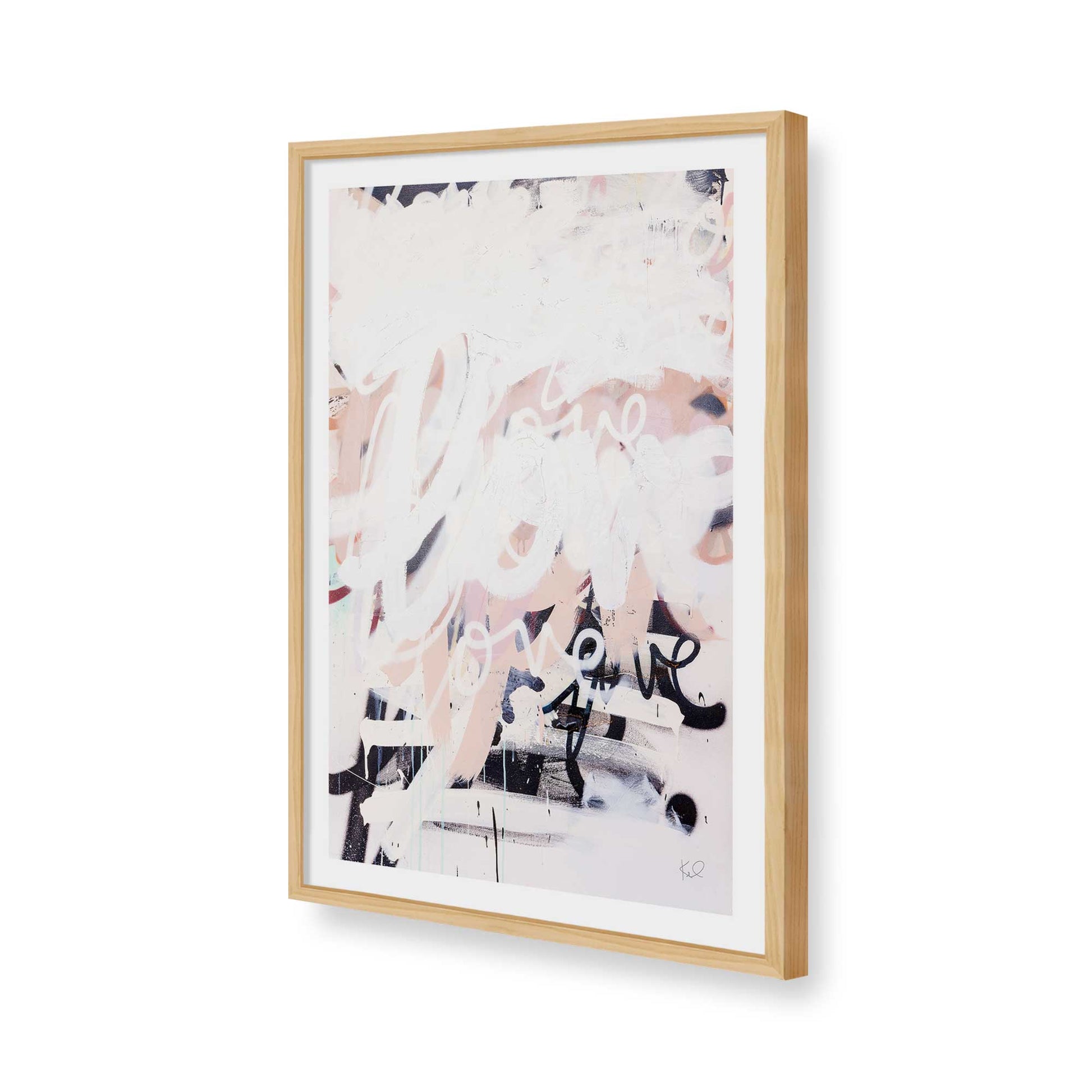 [Color:American Maple], Picture of art in a American Maple frame of the corner