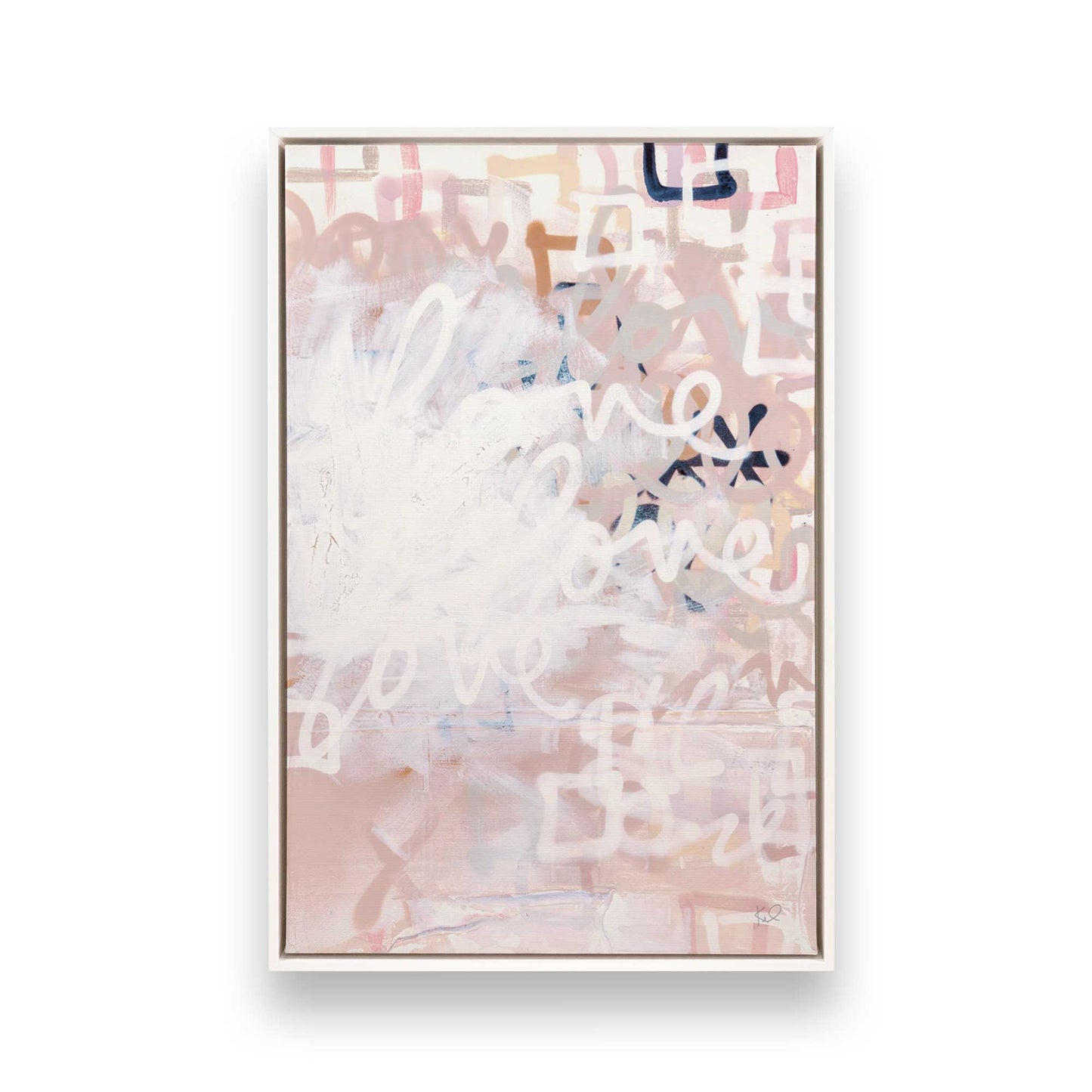[Color:Opaque White], Picture of art in a White frame
