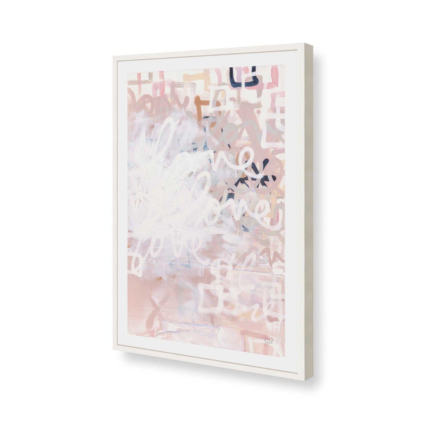 [Color:Opaque White], Picture of art in a Opaque White frame of the corner