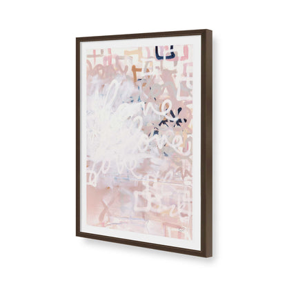 [Color:Brown], Picture of art in a Brown frame of the corner