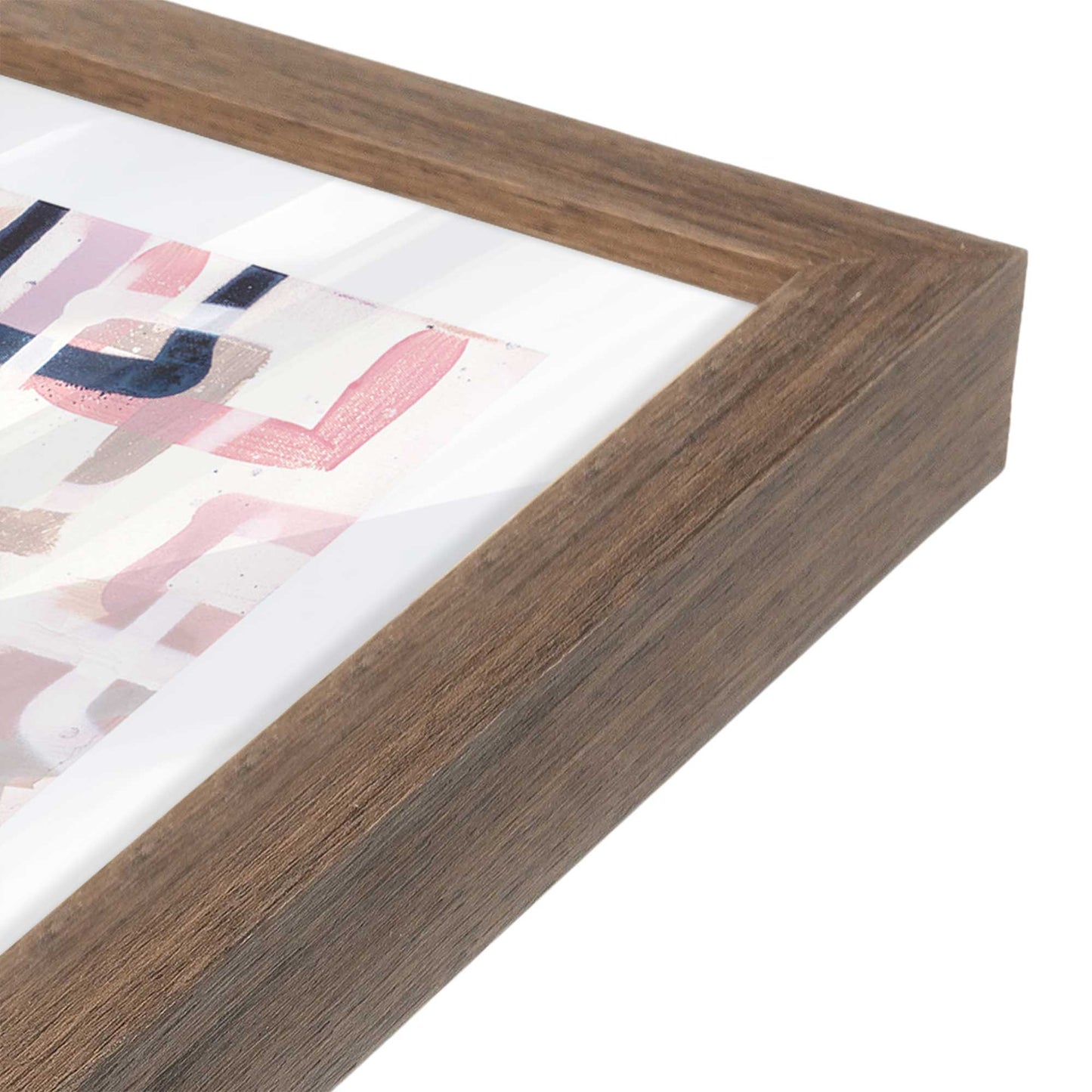 [Color:Walnut], Picture of art in a Walnut frame at an angle