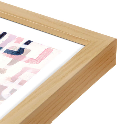 [Color:American Maple], Picture of art in a American Maple frame at an angle