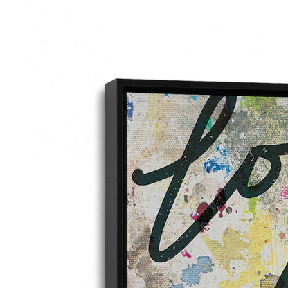 [Color:Satin Black], Picture of art in a Satin Black frame at an angle