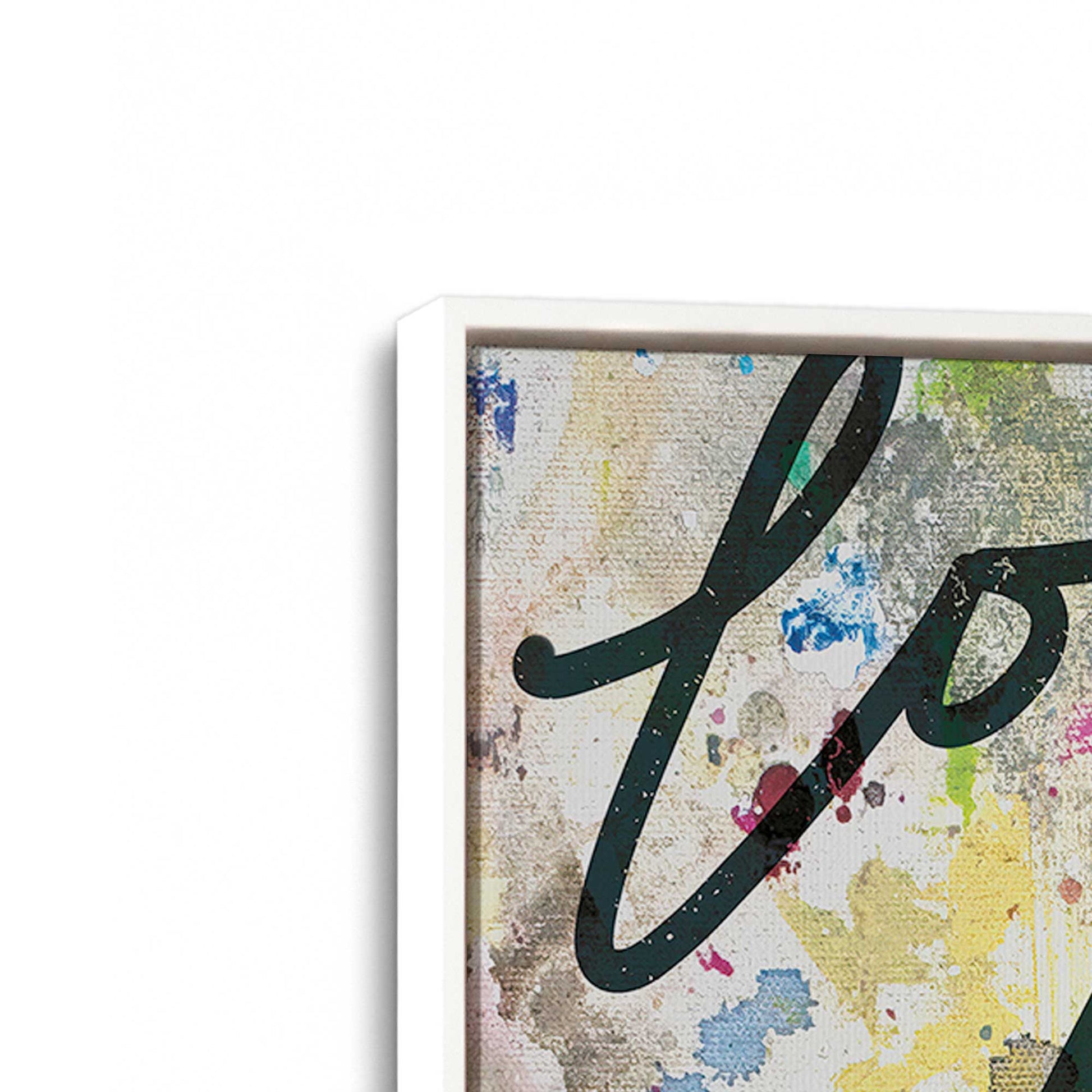 [Color:Opaque White], Picture of art in a White frame at an angle