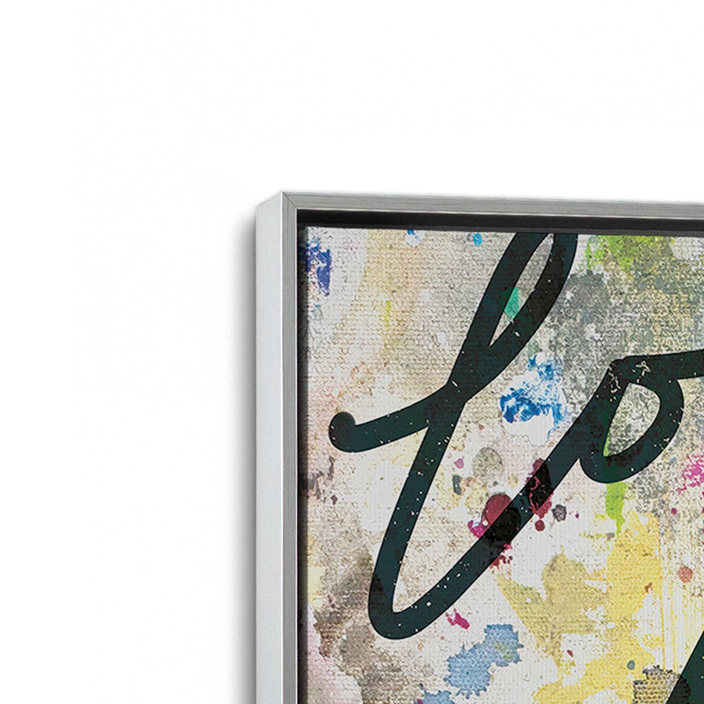 [Color:Polished Chrome], Picture of art in a Polished Chrome frame at an angle