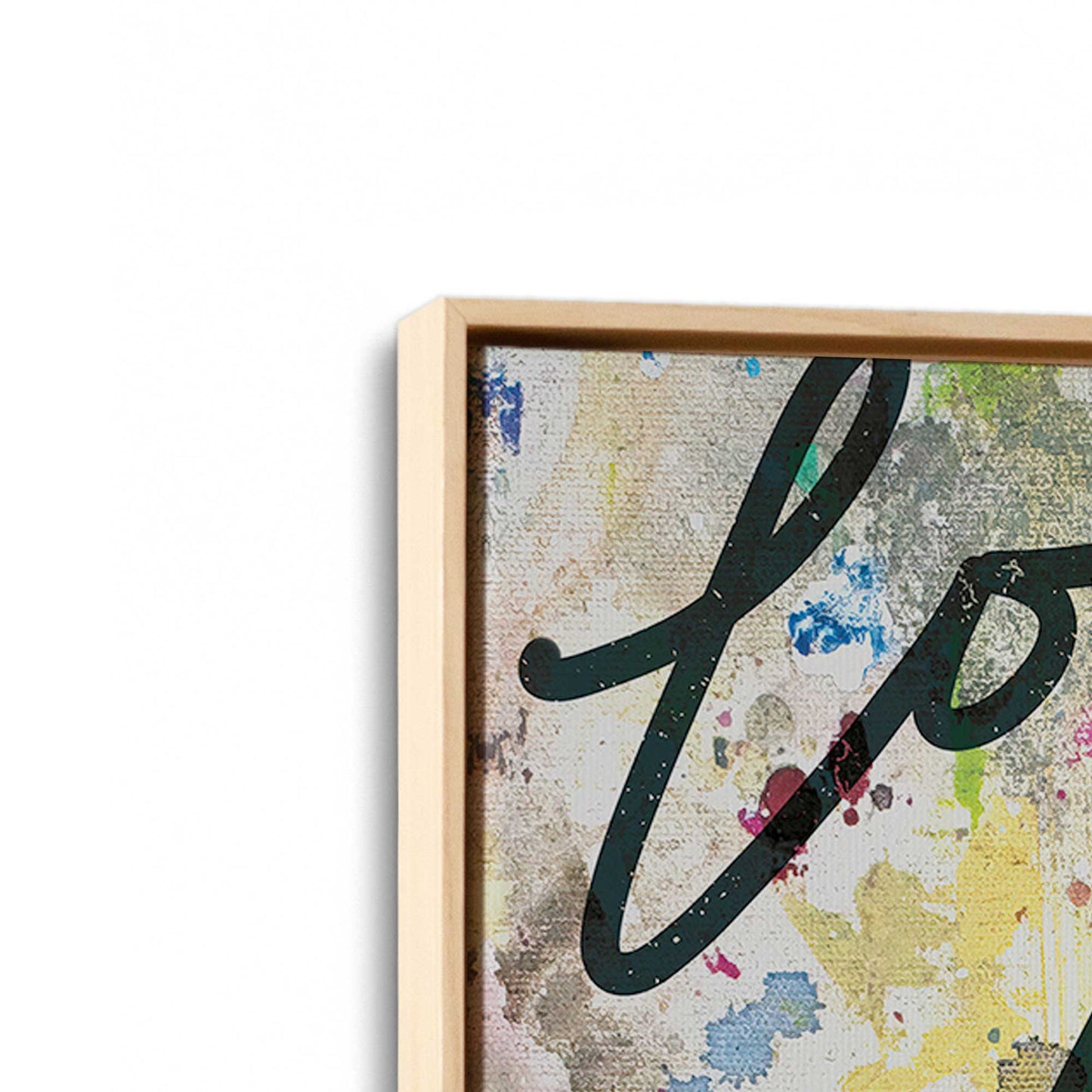 [Color:American Maple], Picture of art in a American Maple frame at an angle