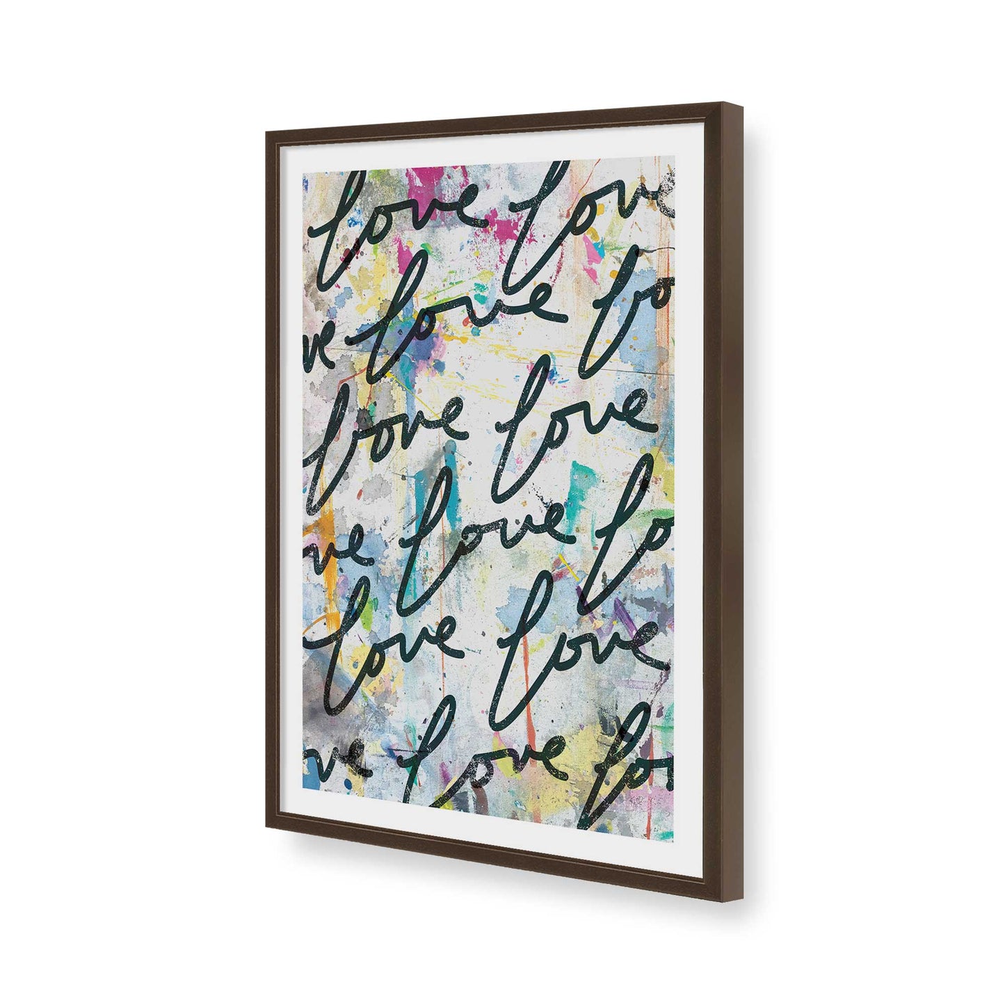 [Color:Brown], Picture of art in a Brown frame of the corner