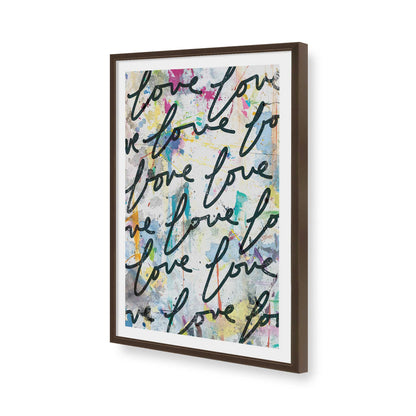 [Color:Brown], Picture of art in a Brown frame of the corner