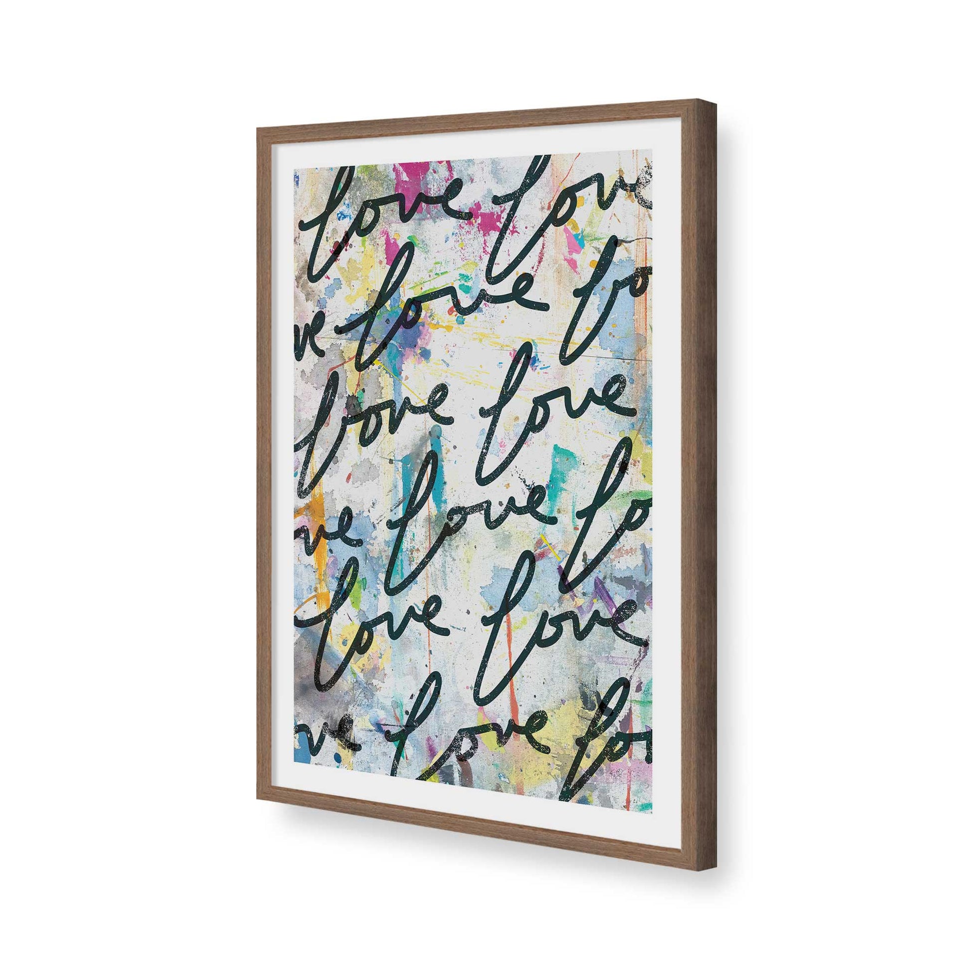 [Color:Walnut], Picture of art in a Walnut frame of the corner