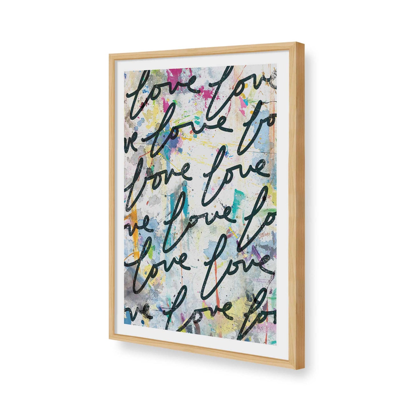 [Color:American Maple], Picture of art in a American Maple frame of the corner