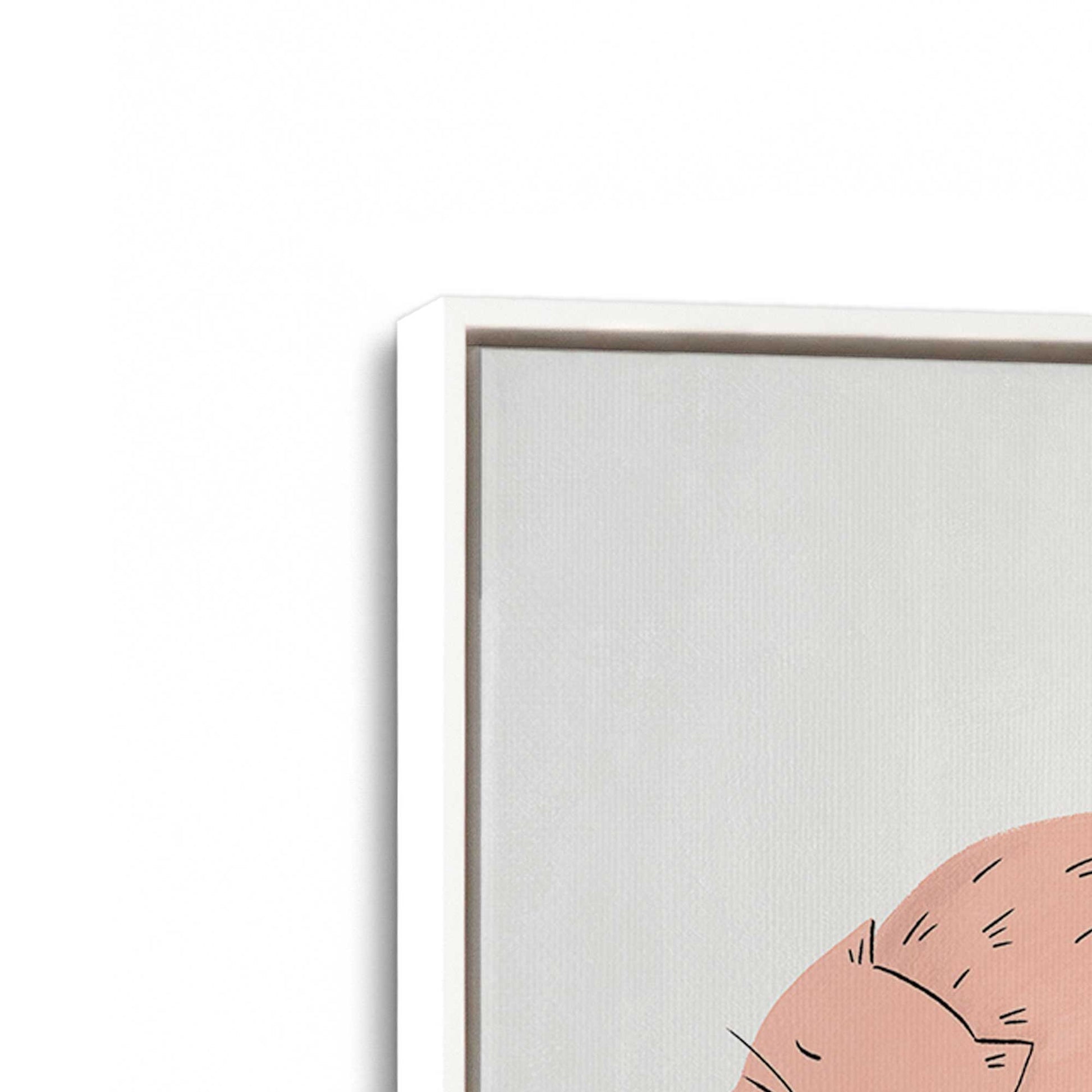 [Color:Opaque White], Picture of art in a White frame at an angle