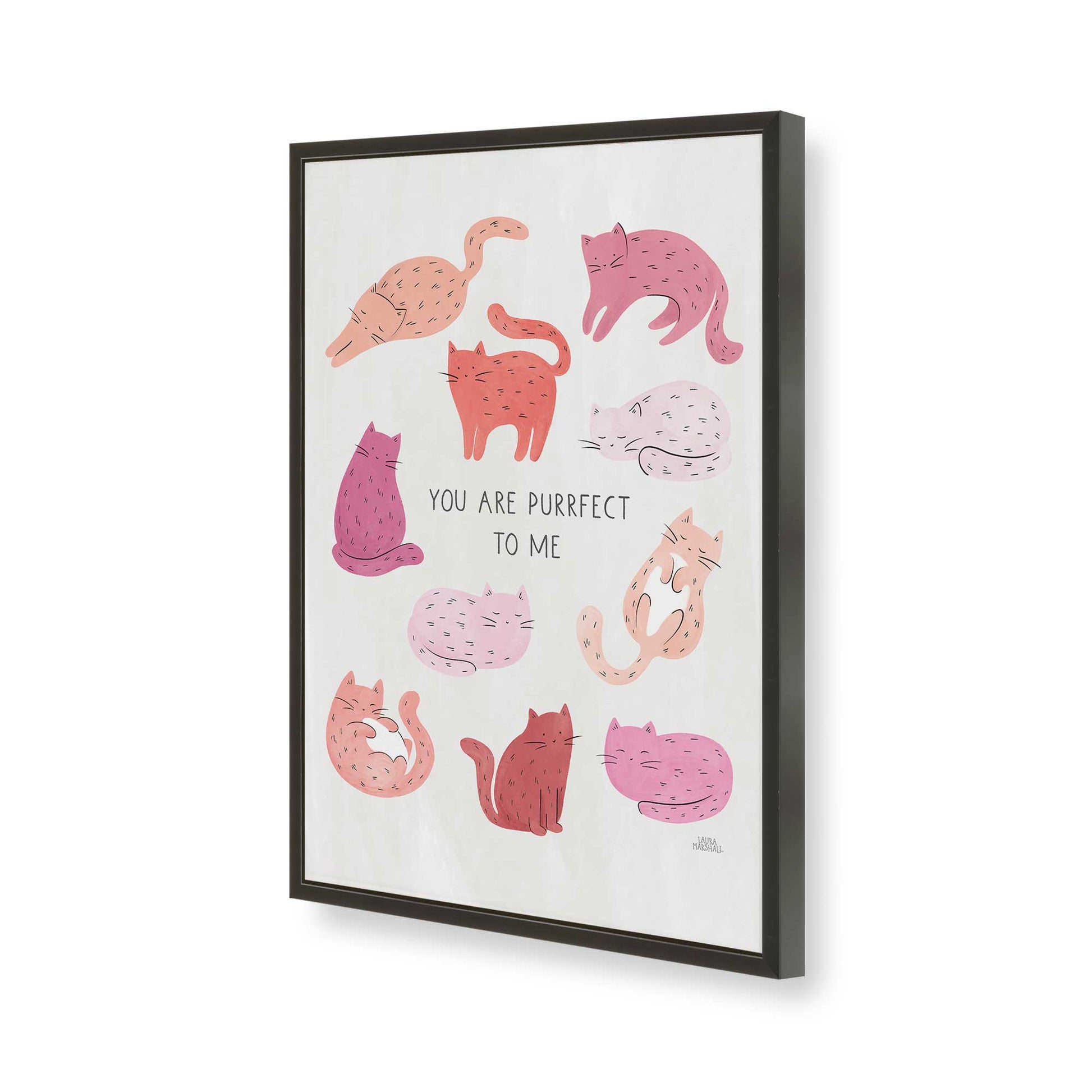 [Color:Satin Black], Picture of art in a Satin Black frame of the corner