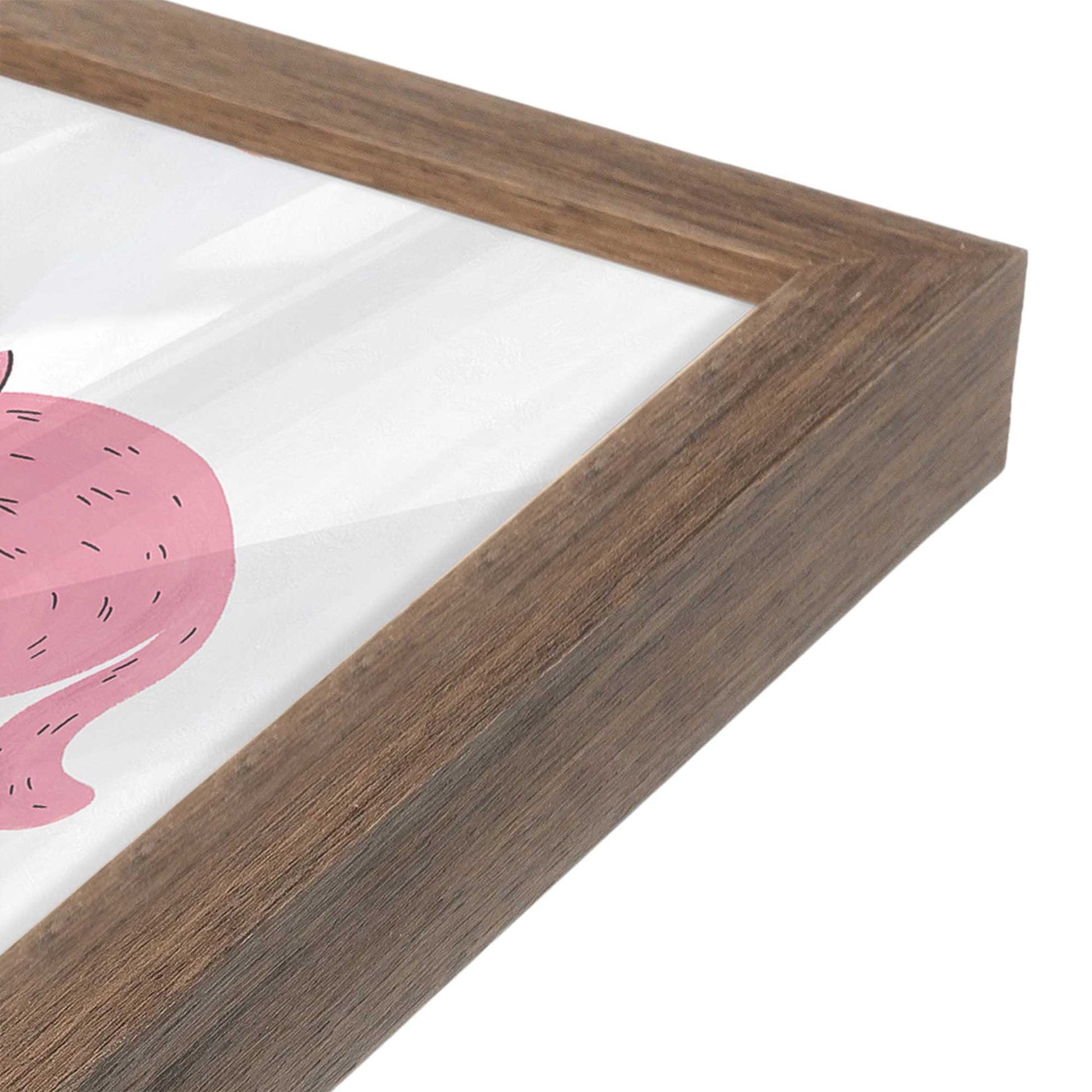 [Color:Walnut], Picture of art in a Walnut frame at an angle