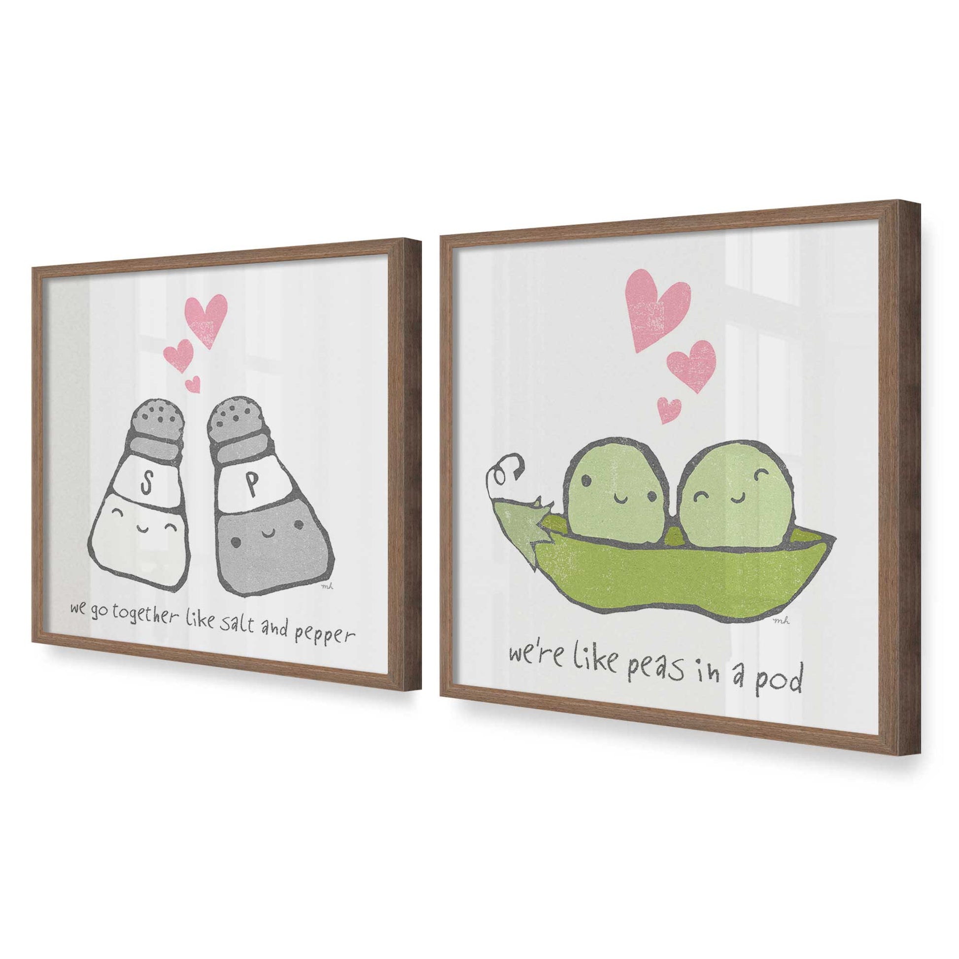 [Color:Walnut], Picture of art in a Walnut frame at an angle