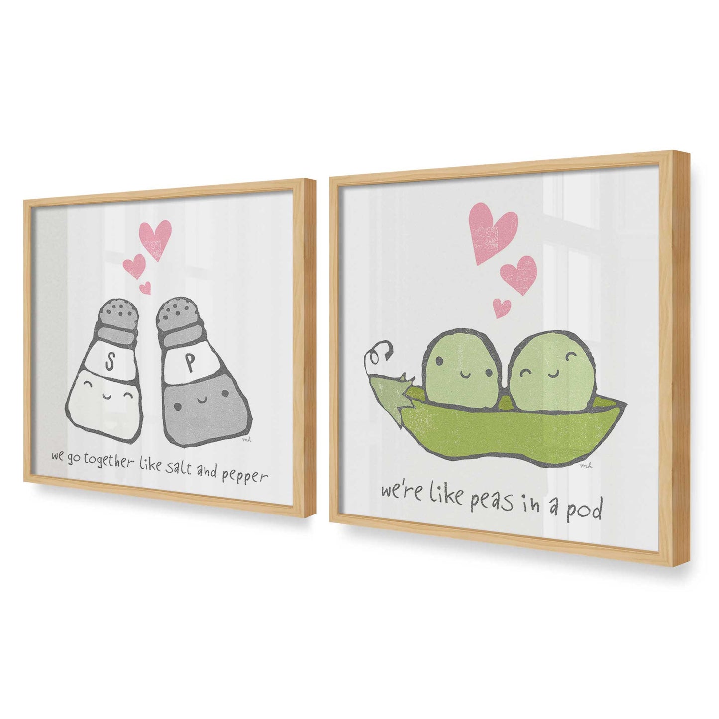 [Color:American Maple], Picture of art in an American Maple frame at an angle