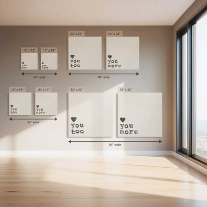 Double Love Notes Canvas Print, Set of 2