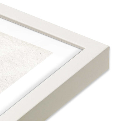 [Color:Opaque White], Picture of art in an Opaque White frame of the corner