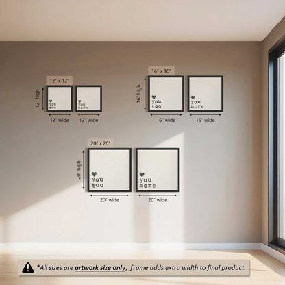 Double Love Notes Canvas Print, Set of 2