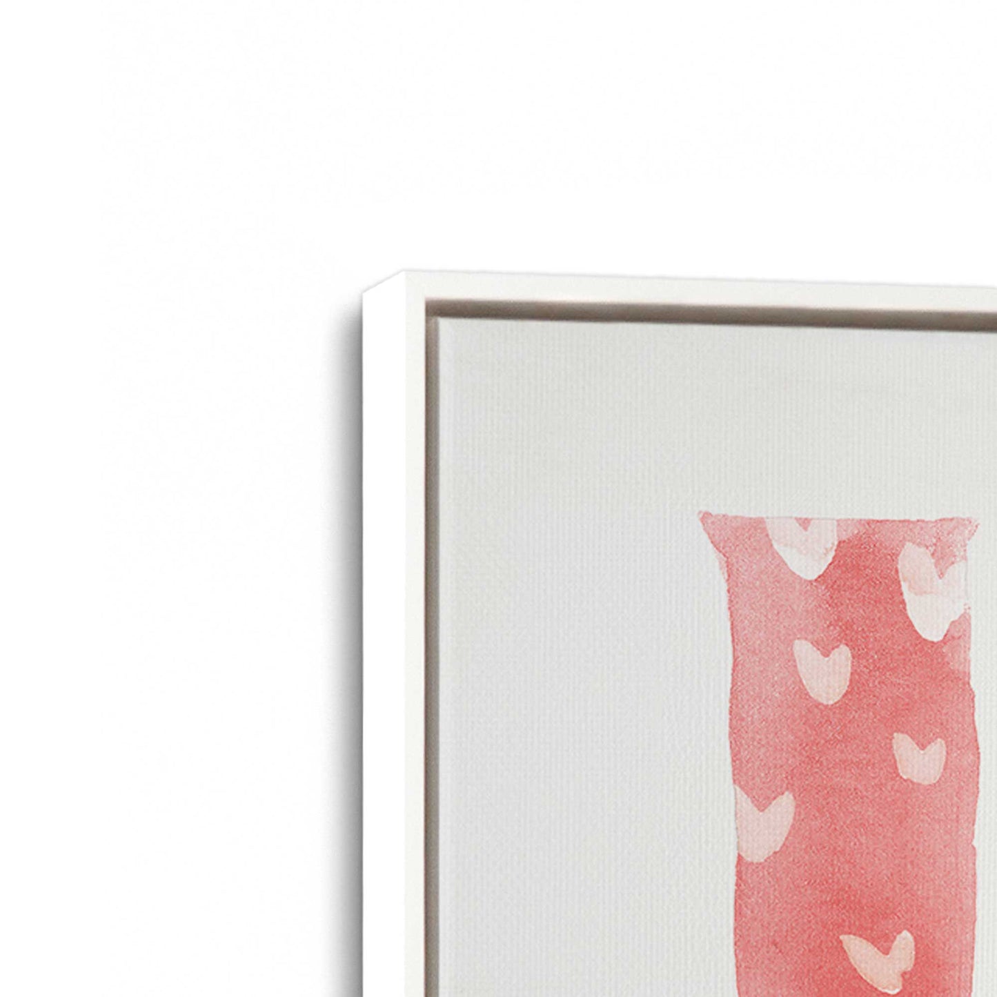 [Color:Opaque White], Picture of art in a White frame at an angle