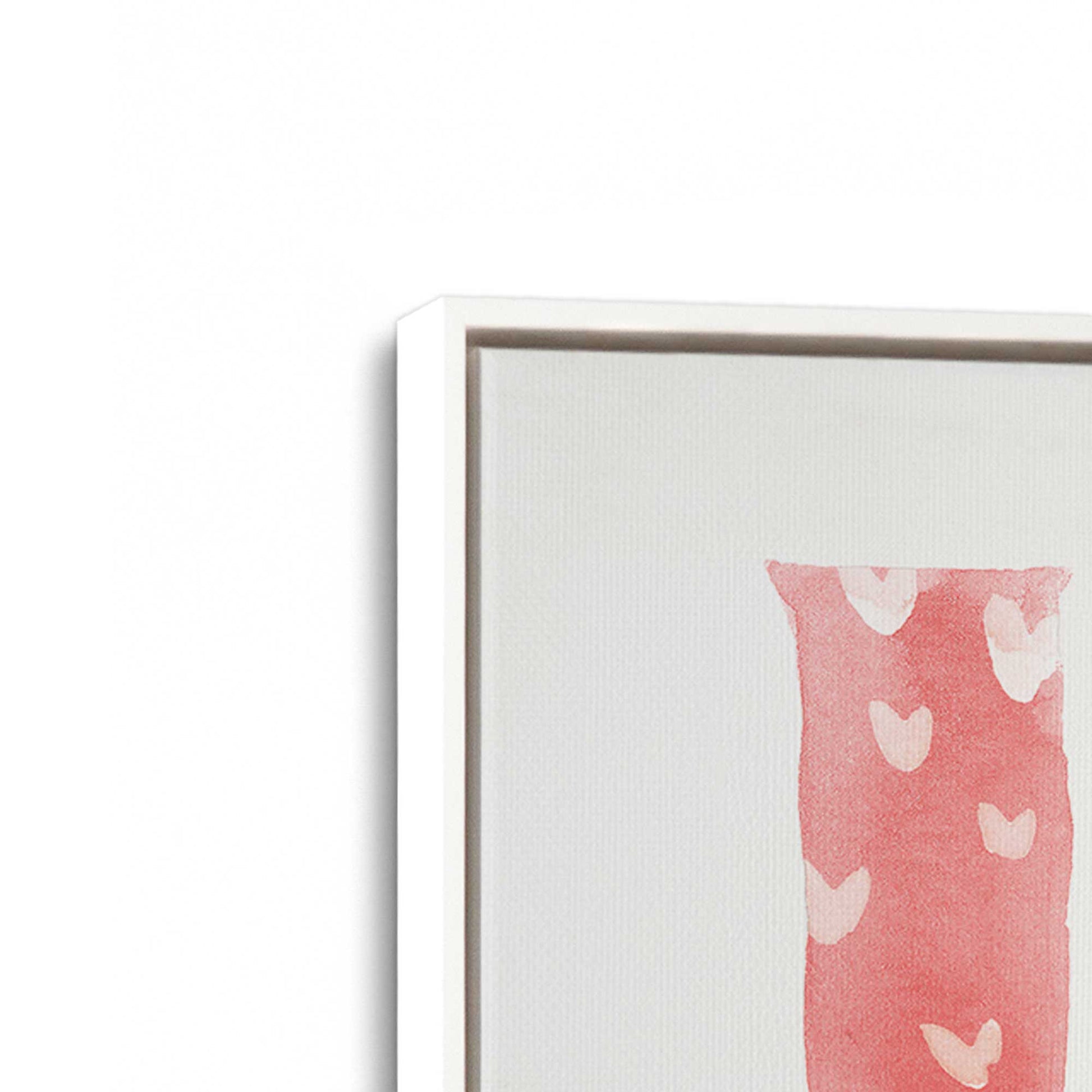 [Color:Opaque White], Picture of art in a White frame at an angle