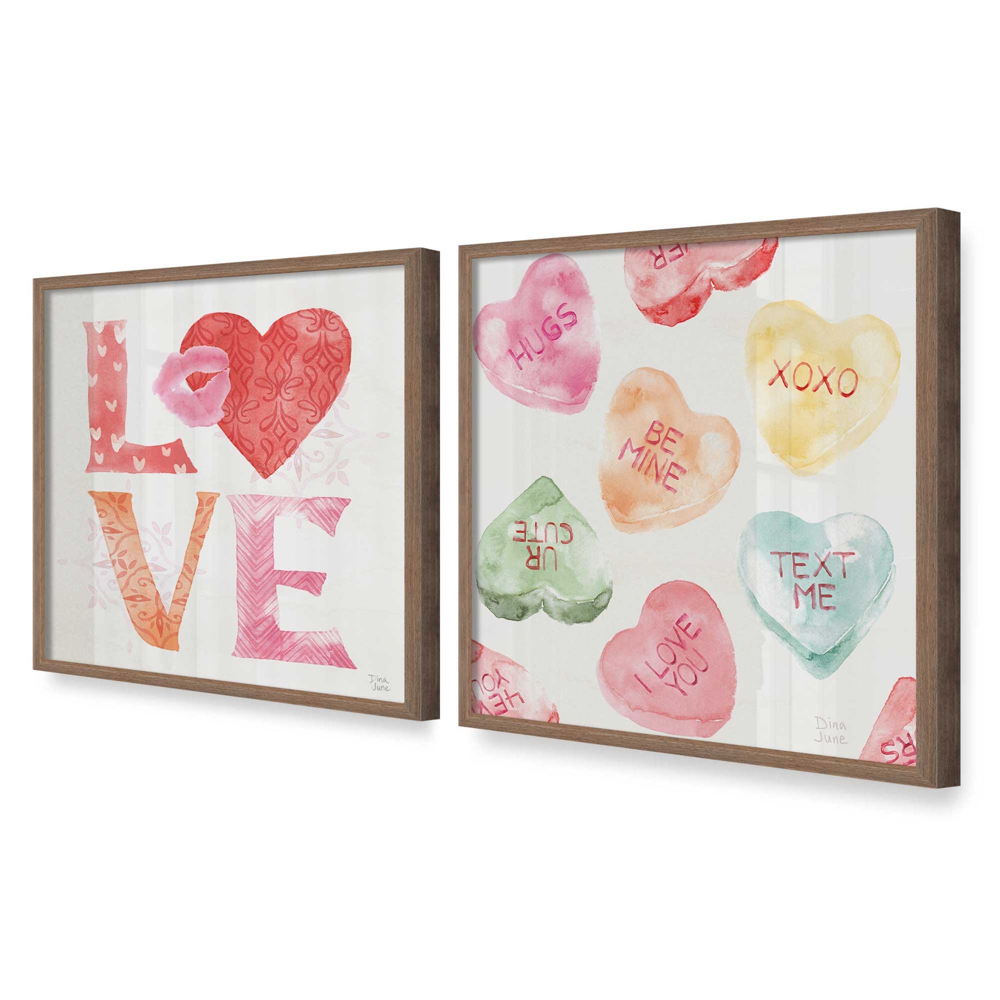 [Color:Walnut], Picture of art in a Walnut frame at an angle