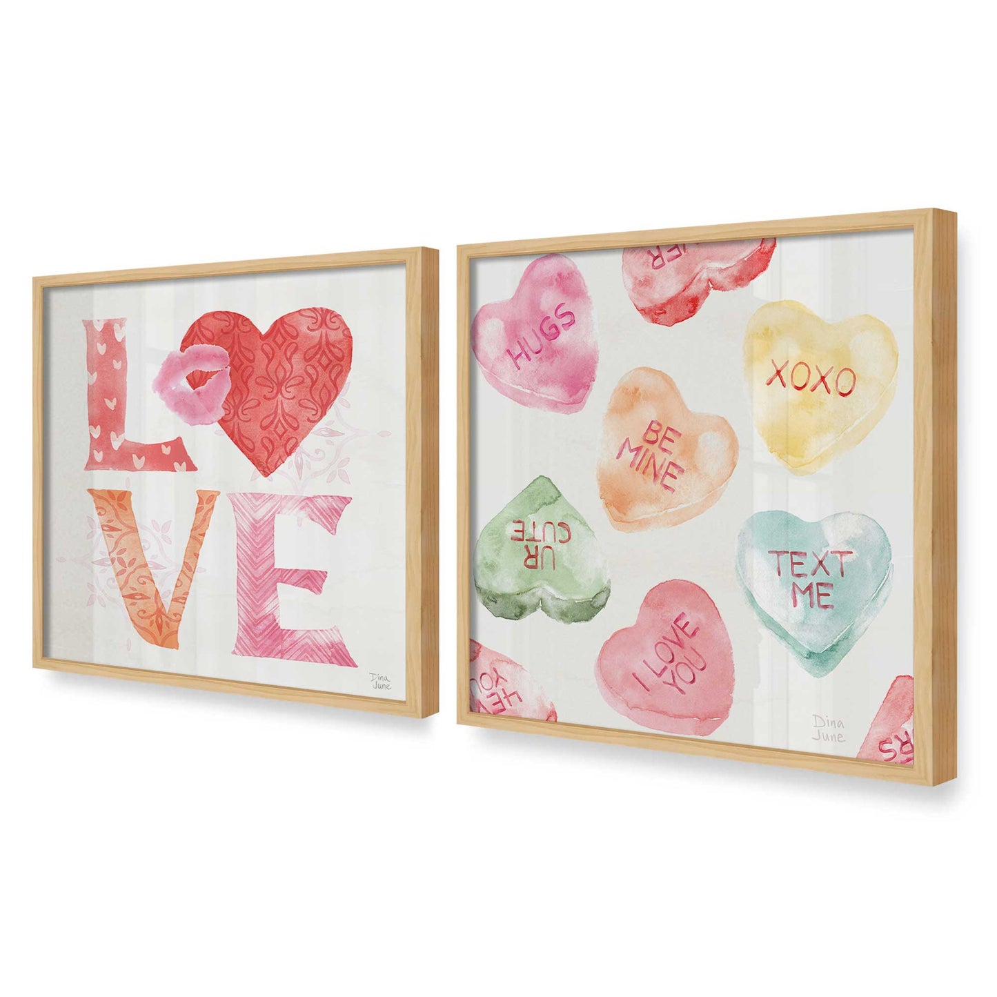 [Color:American Maple], Picture of art in an American Maple frame at an angle