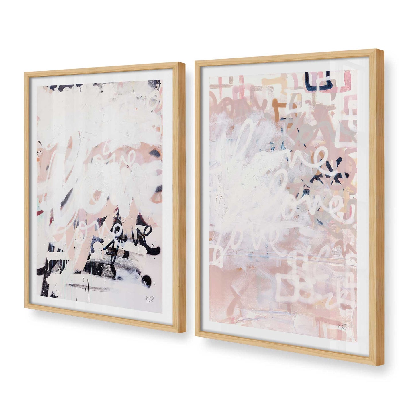 [Color:American Maple], Picture of art in a American Maple frame at an angle