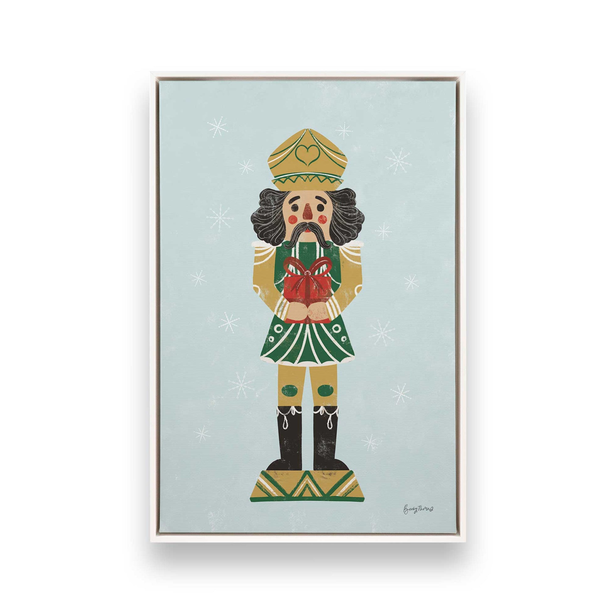 [Color:Opaque White], Picture of art in a White frame