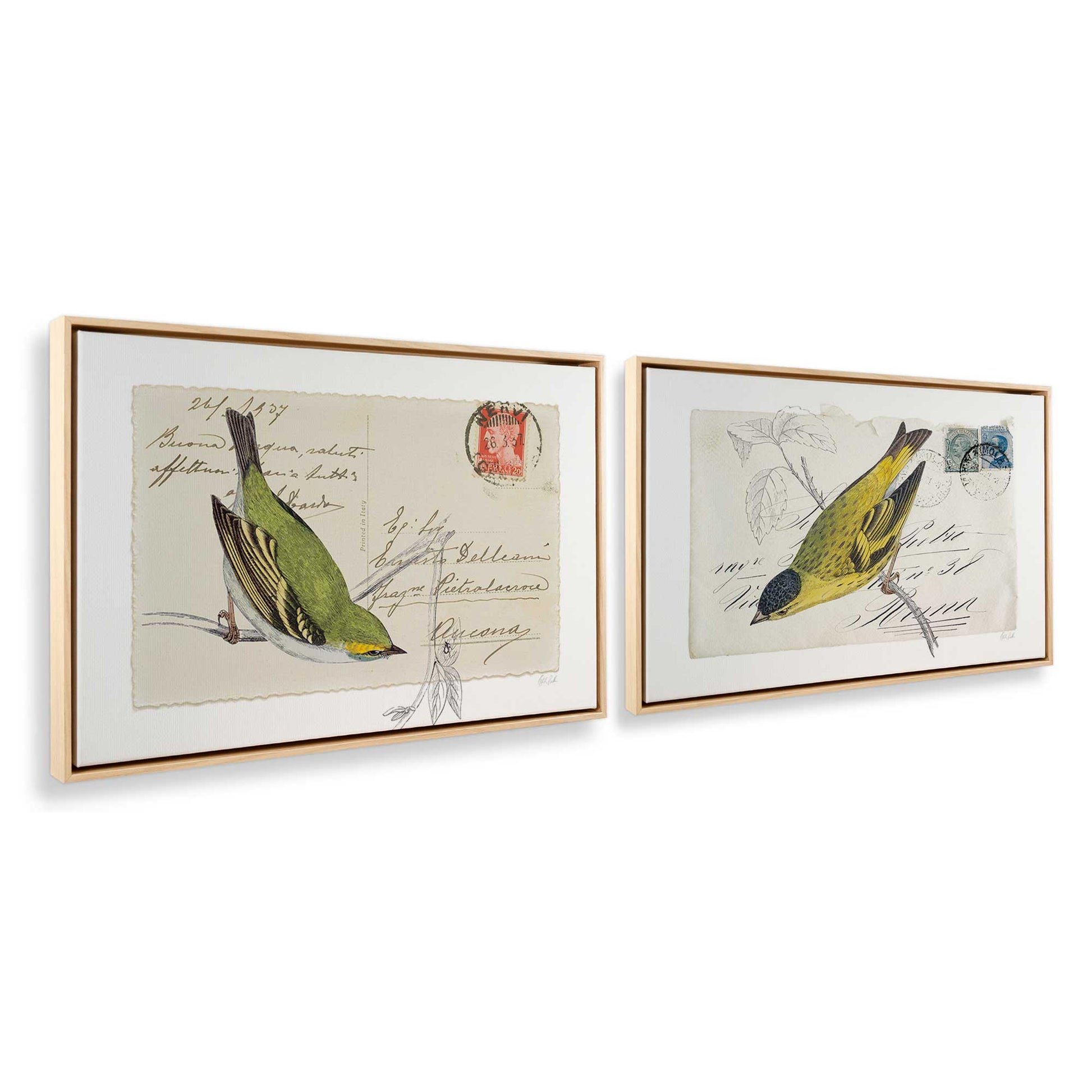 [Color:American Maple], Picture of art in a American Maple frame at an angle