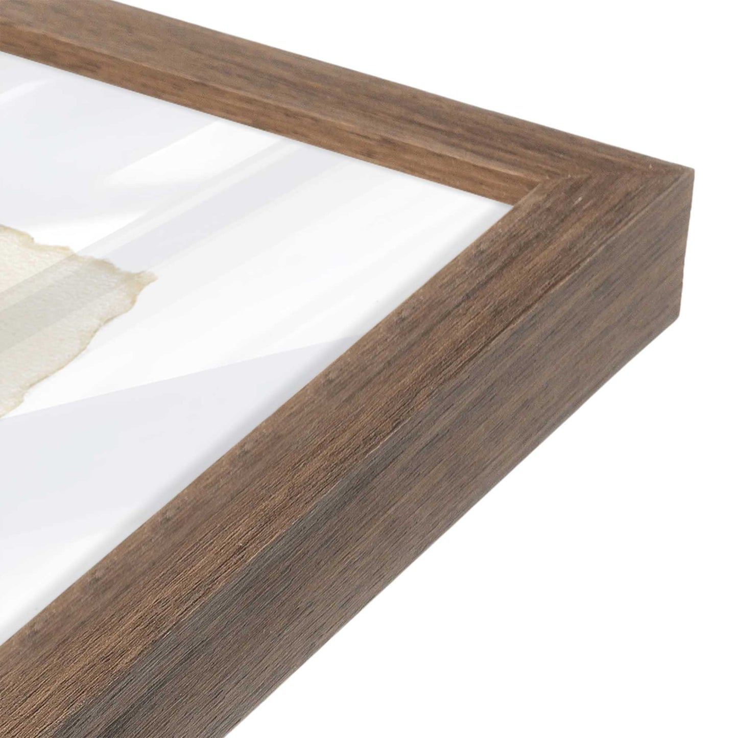 [Color:Walnut], Picture of art in a Walnut frame of the corner