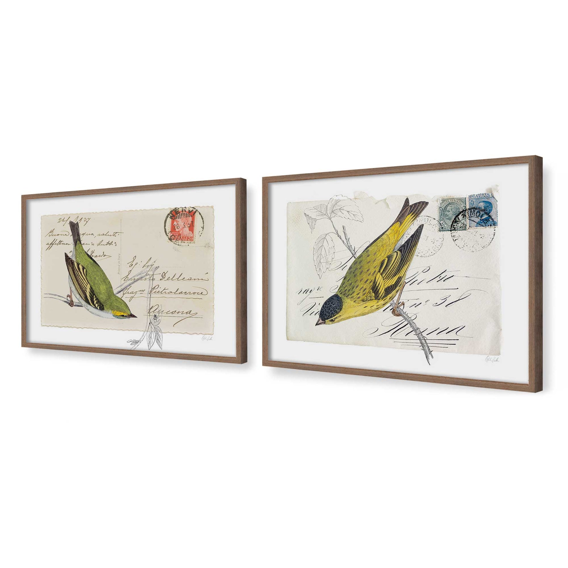 [Color:Walnut], Picture of art in a Walnut frame at an angle
