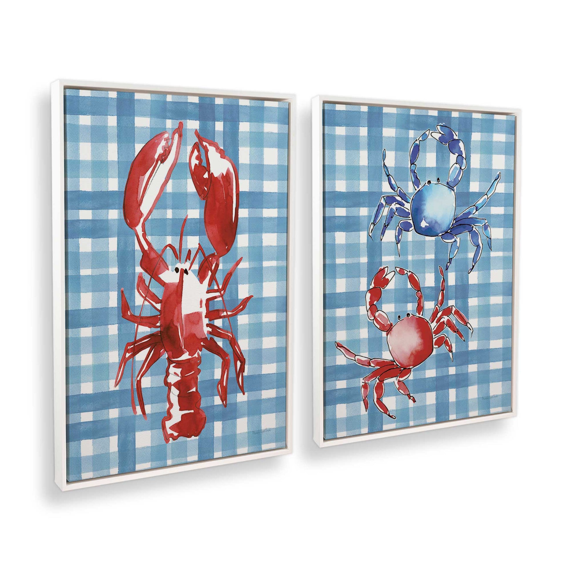 [Color:Opaque White], Picture of art in a White frame at an angle