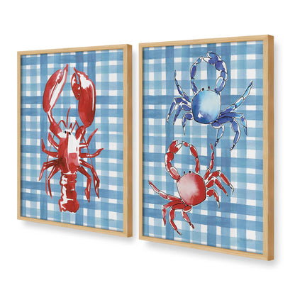 [Color:American Maple], Picture of art in a American Maple frame at an angle
