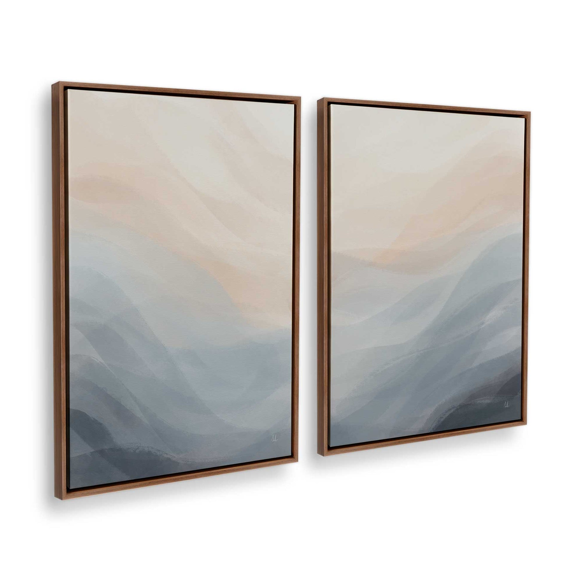 [Color:Walnut], Picture of art in a Walnut frame at an angle