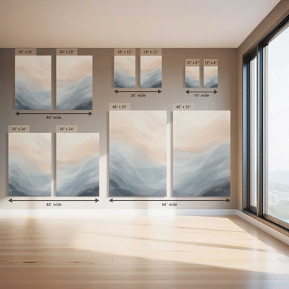 Soft Mountain Mood, Set of 2 Canvas Prints