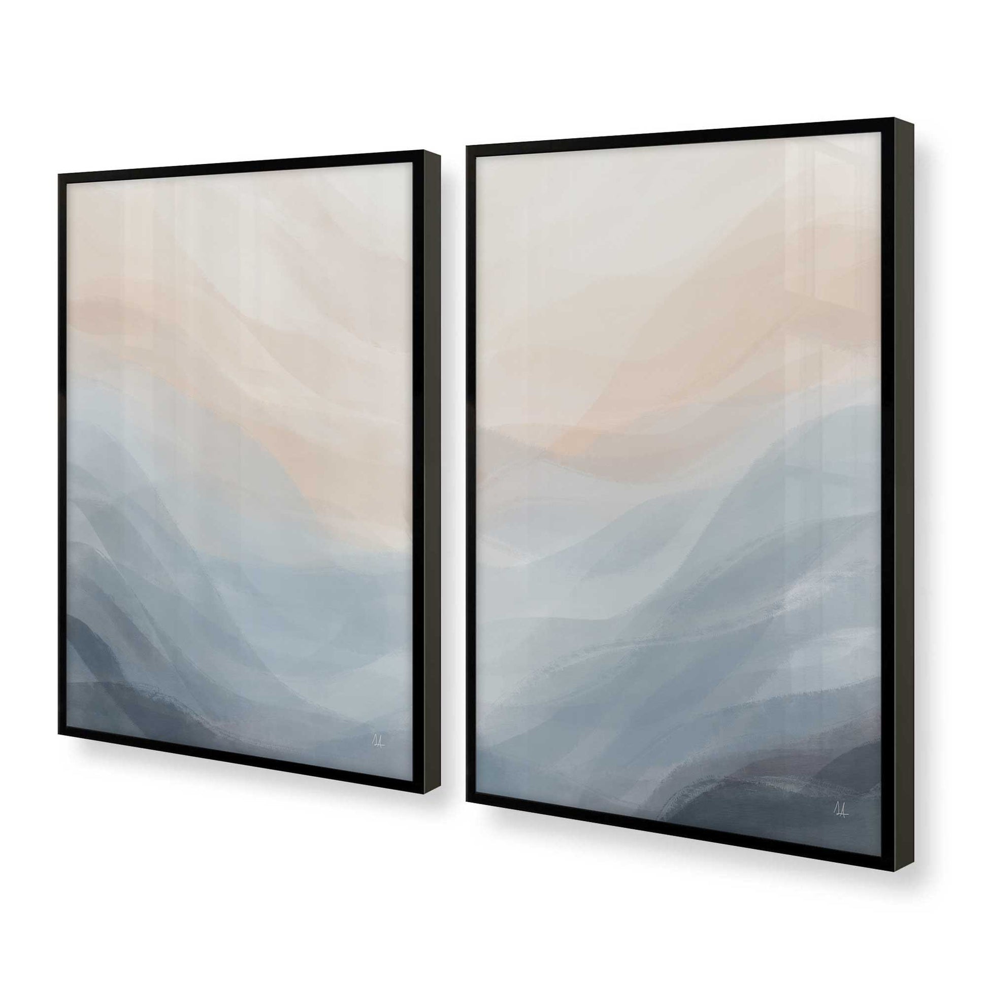[Color:Satin Black], Picture of art in a Satin Black frame at an angle