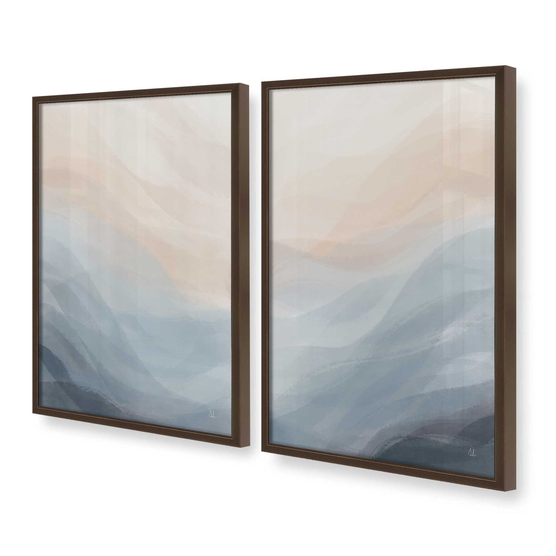 [Color:Belvinder Brown], Picture of art in a Belvinder Brown frame at an angle