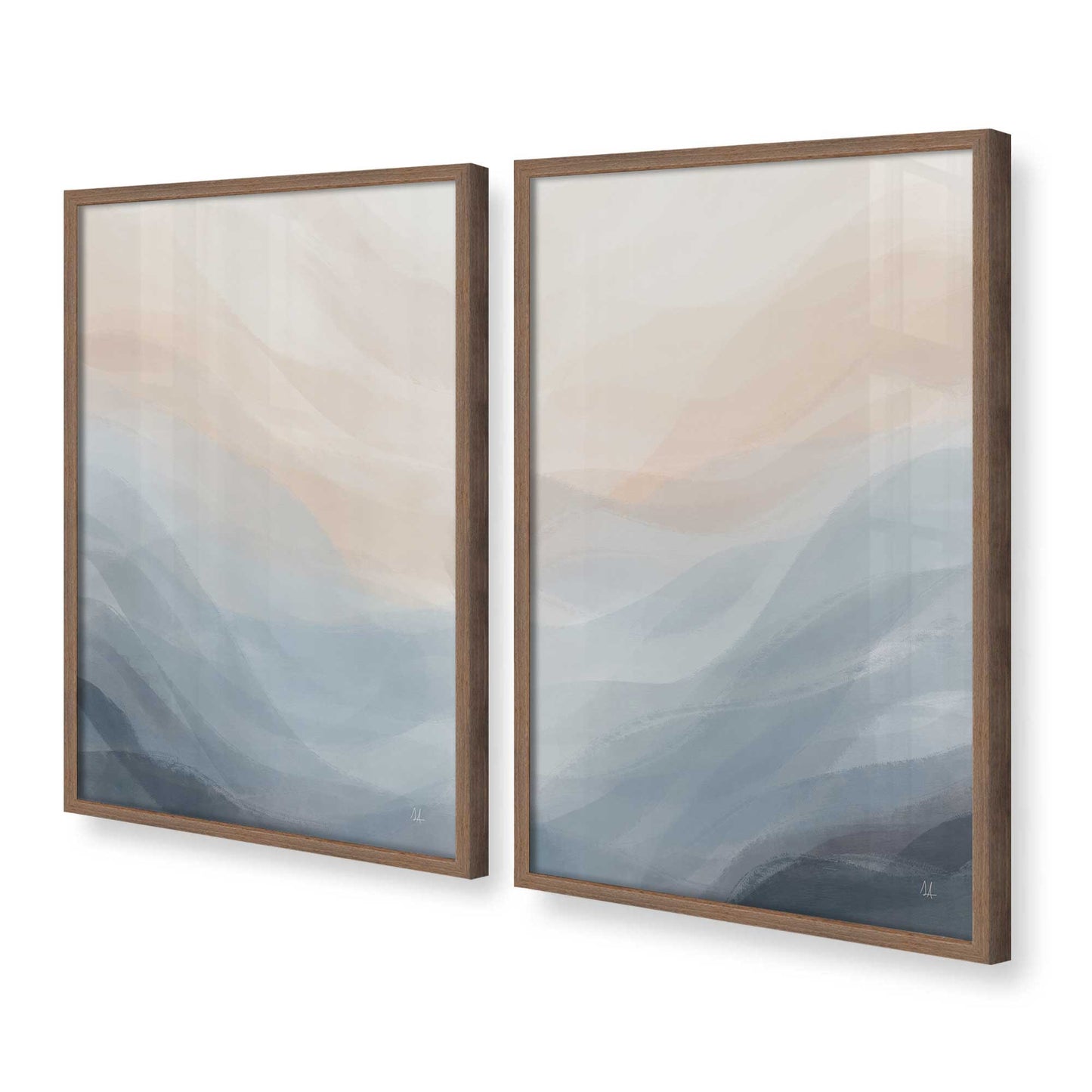 [Color:Walnut], Picture of art in a Walnut frame at an angle