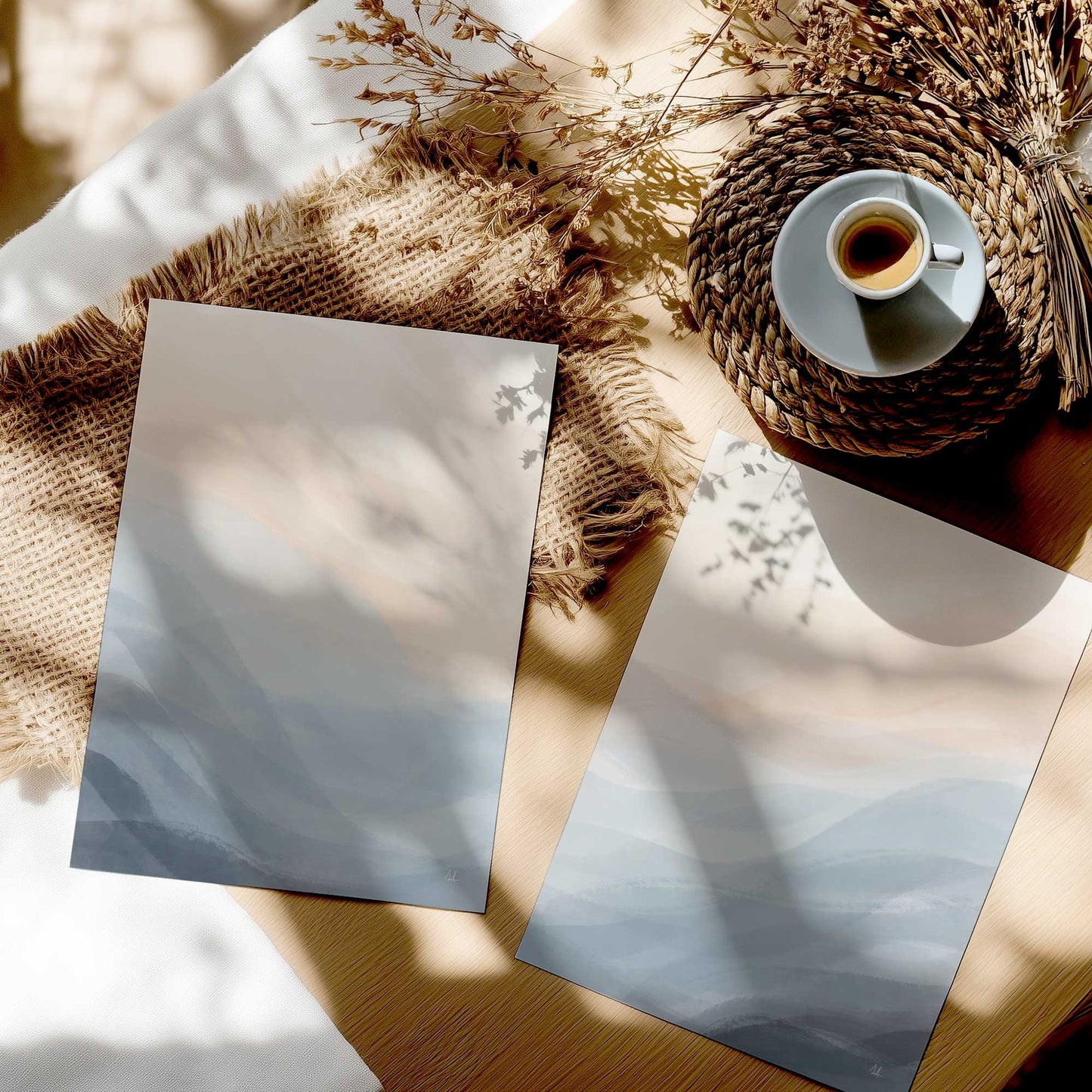 [color:Rolled Print], Picture in a room