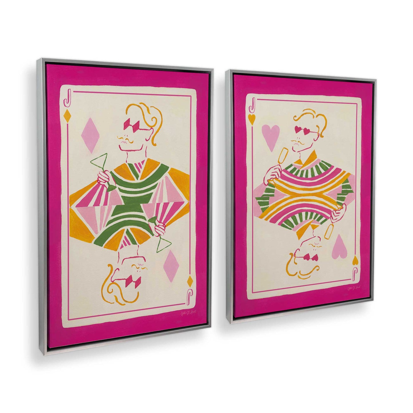 [Color:Polished Chrome], Picture of art in a Polished Chrome frame at an angle