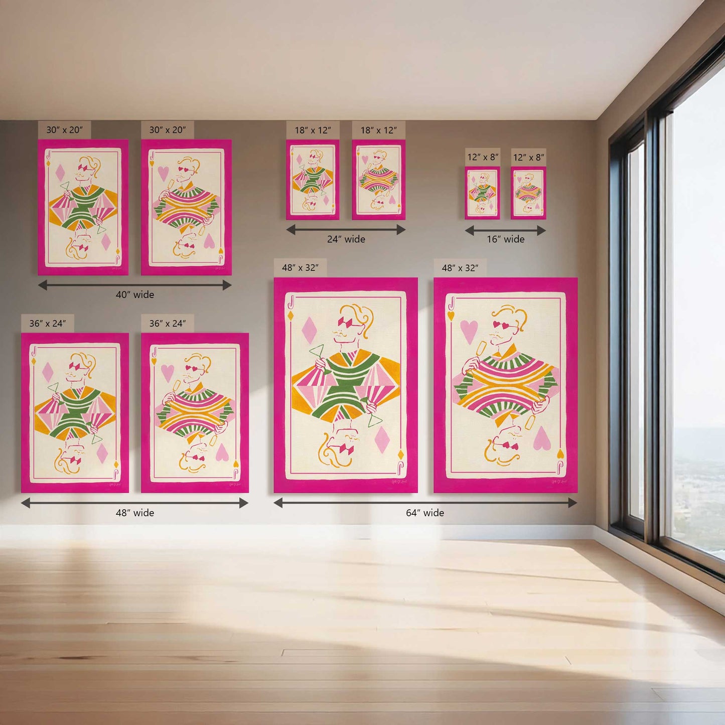 Pop Queen Party, Set of 2 Canvas Prints