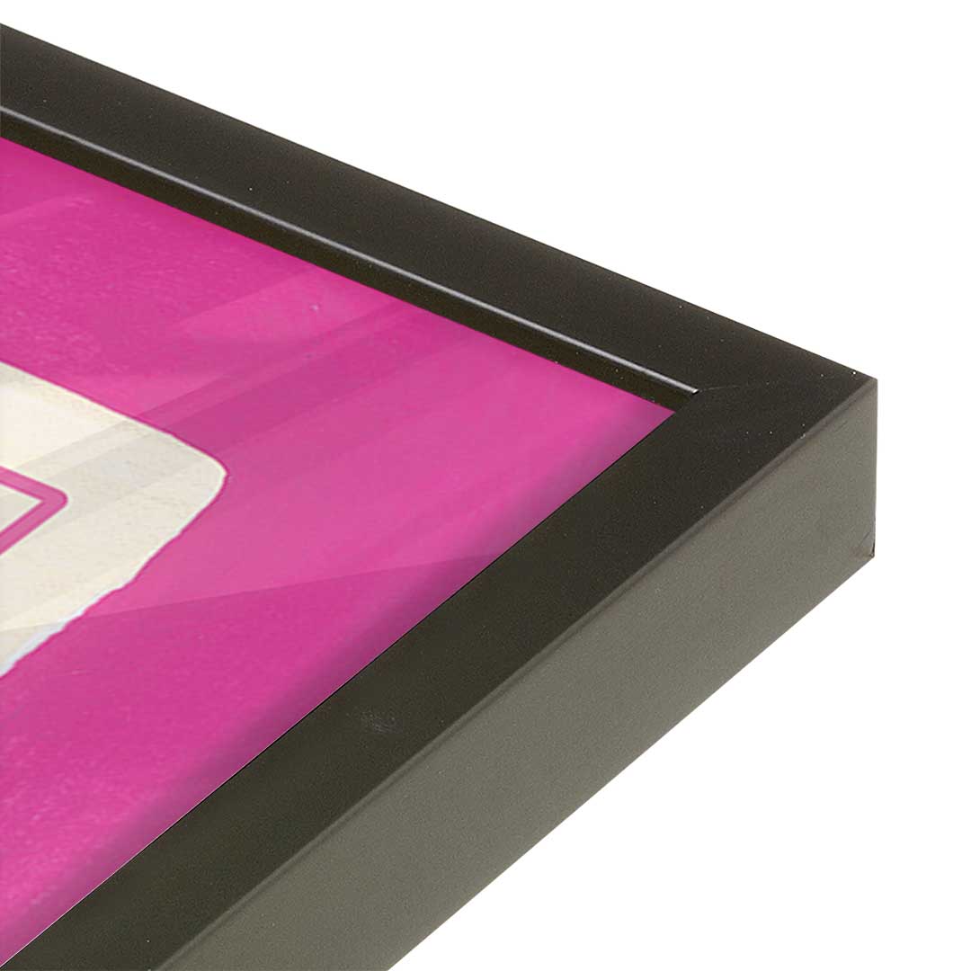 [Color:Satin Black], Picture of art in a Satin Black frame of the corner