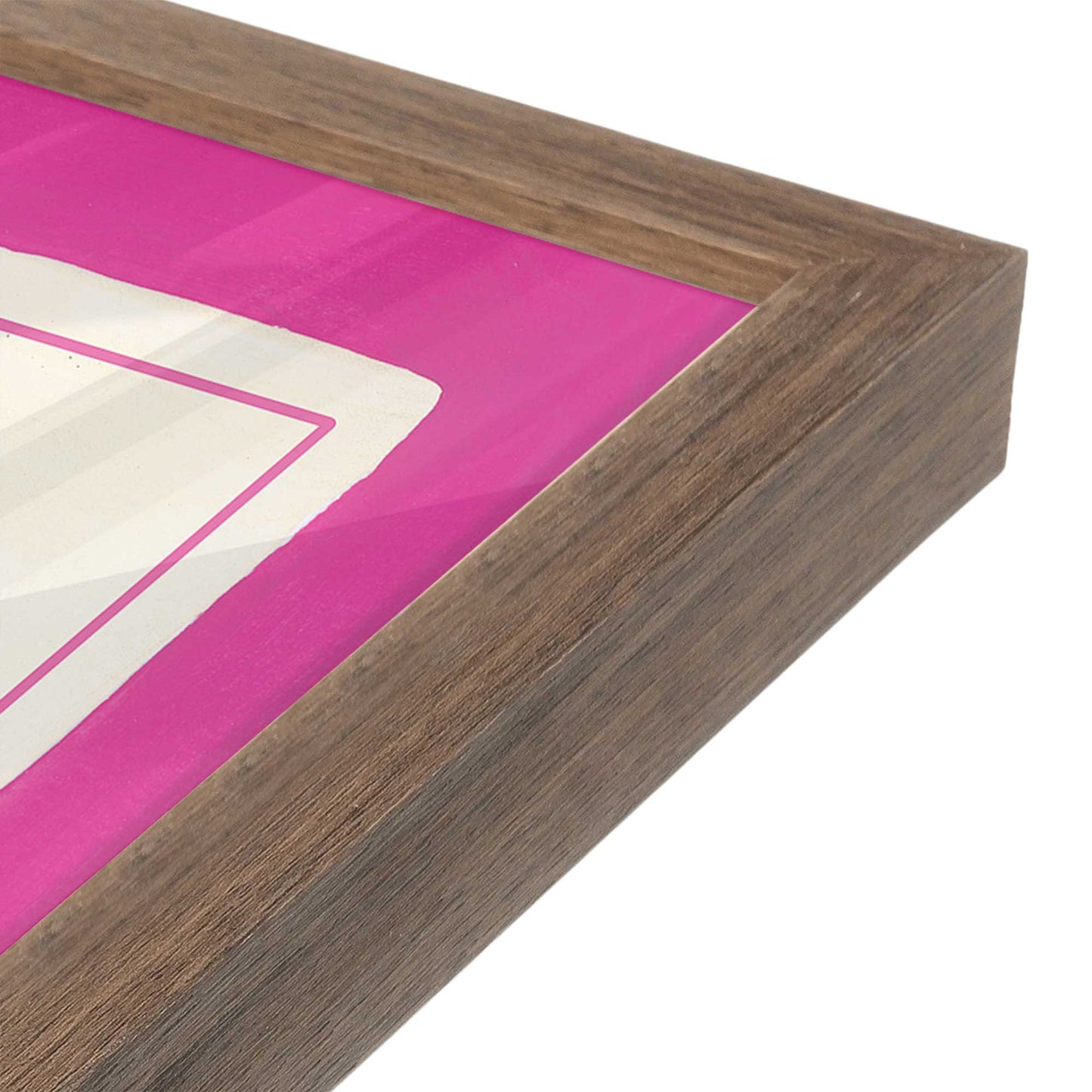 [Color:Walnut], Picture of art in a Walnut frame of the corner