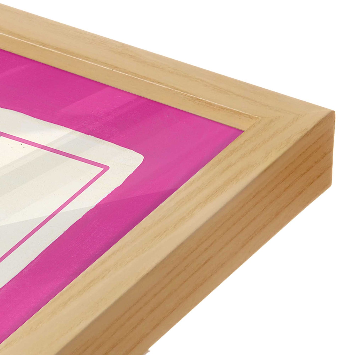 [Color:American Maple], Picture of art in a American Maple frame of the corner