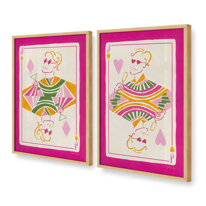 [Color:American Maple], Picture of art in a American Maple frame at an angle