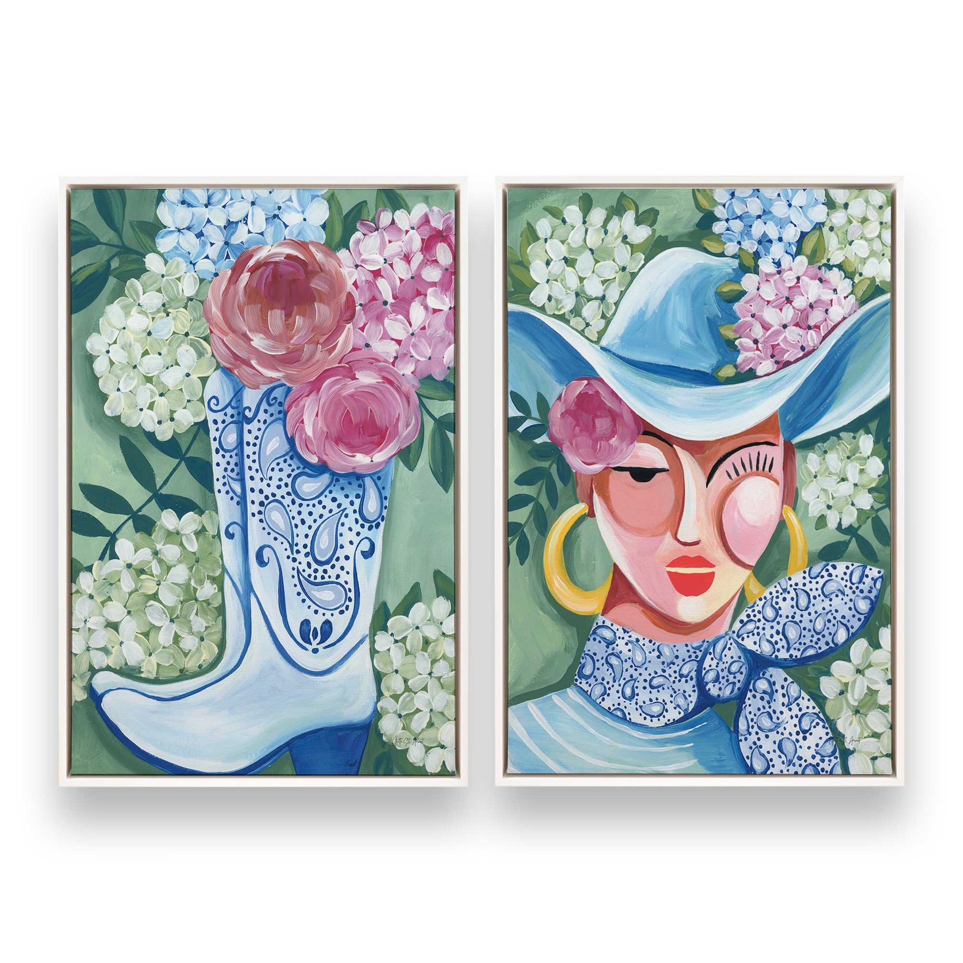 [Color:Opaque White], Picture of art in a White frame