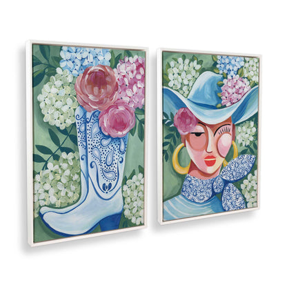[Color:Opaque White], Picture of art in a White frame at an angle