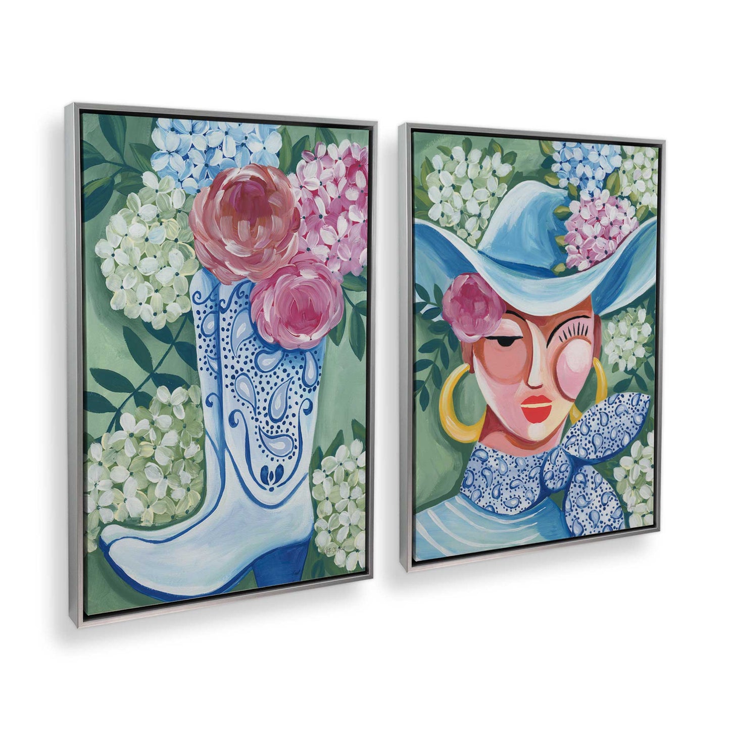 [Color:Polished Chrome], Picture of art in a Polished Chrome frame at an angle