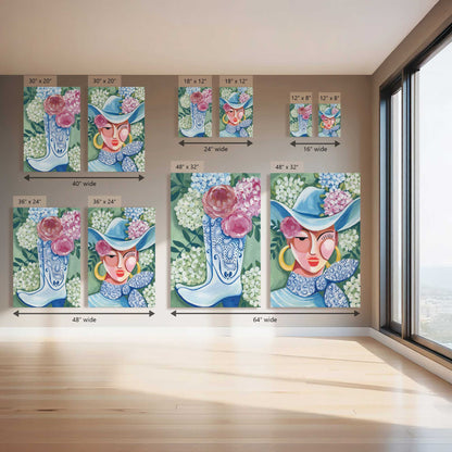 Blooming Boots, Set of 2 Canvas Prints