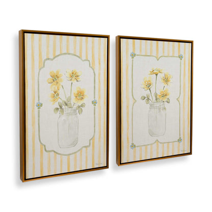 [Color:Polished Gold], Picture of art in a Polished Gold frame at an angle